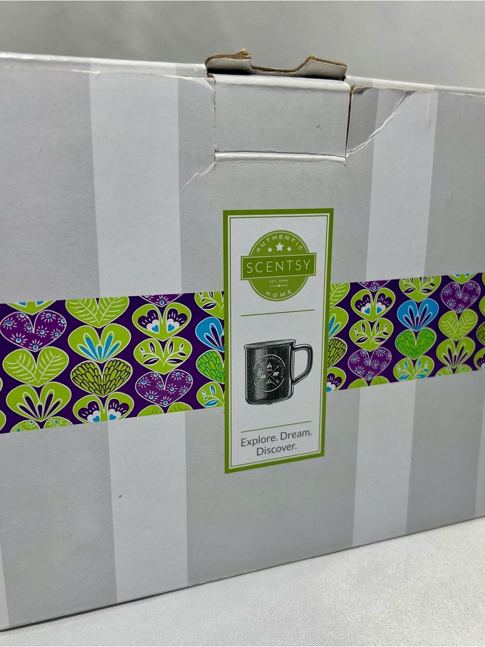Scentsy Explore Dream Discover Element Wax Warmer NIB Retired Camp Mug